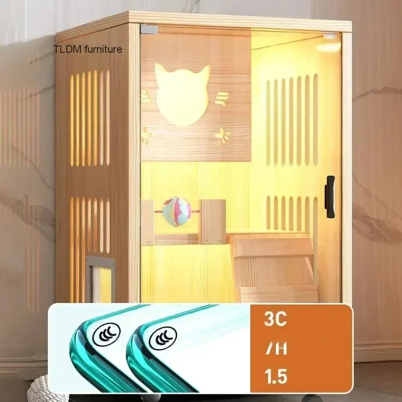 

Натуральная древесина, искусственная вилла, супер большое свободное пространство, домик для котят, внутренние принадлежности для кошек, гнездо для домашних животных, роскошный шкаф для кошек, клетка