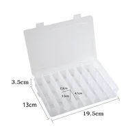 Plastic Box Storage Box 24 Grid Clear Metal Parts Sewing Accessories Craft Parts Electronic Parts Transparent Lid 1