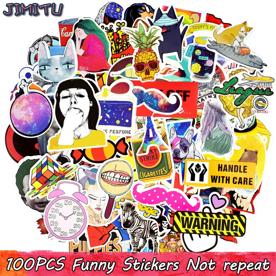 100 PCS Colorful Sticker Animal Graffiti Game Waterproof Stickers for DIY Skateboard Guitar Suitcase Laptop Bicycle Home Decor diy scrapbook suitcase laptop sticker stationery sticker graffiti sticker animal dogs stickers pugs stickers animal stickers