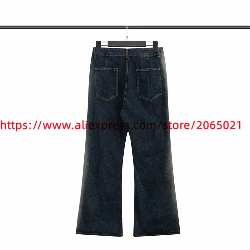 Description Picture 3 of itemHigh Street Washed Gradient Blue Micro Flared Leggings Jeans Men Women High Street Hip Hop Denim Pants