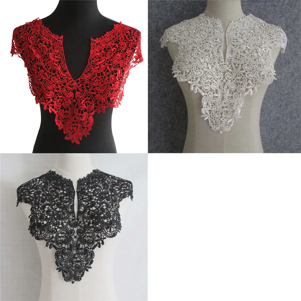 

DIY Embroidered Lace Fabric Neckline Collar for Women Dress Applique Sewing Fake Collar Lace Sewing Supplies Shirt Collar