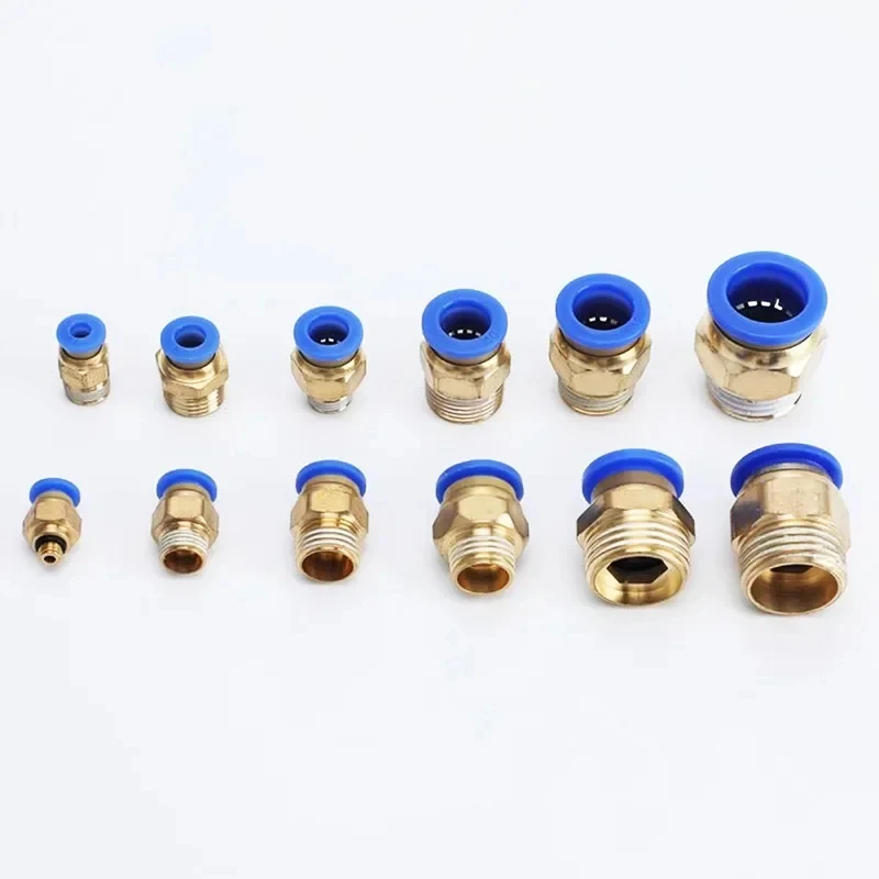 PC Series Boxed 4mm 6mm 8mm 10mm 12mm Air Joint Connectors Hose Tube Pneumatic Fittings 1/4 1/8 Push in Quick Release Couplings