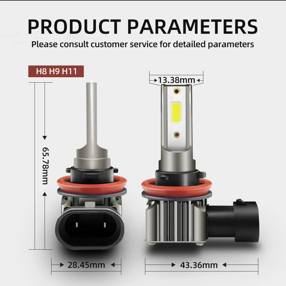 2x LED 자동차 앞 안개등 12V 램프 6000K 전구 15000LM 고휘도 Mazda 3 Mazda3 2006 2007 2008 2009 자동차 액세서리