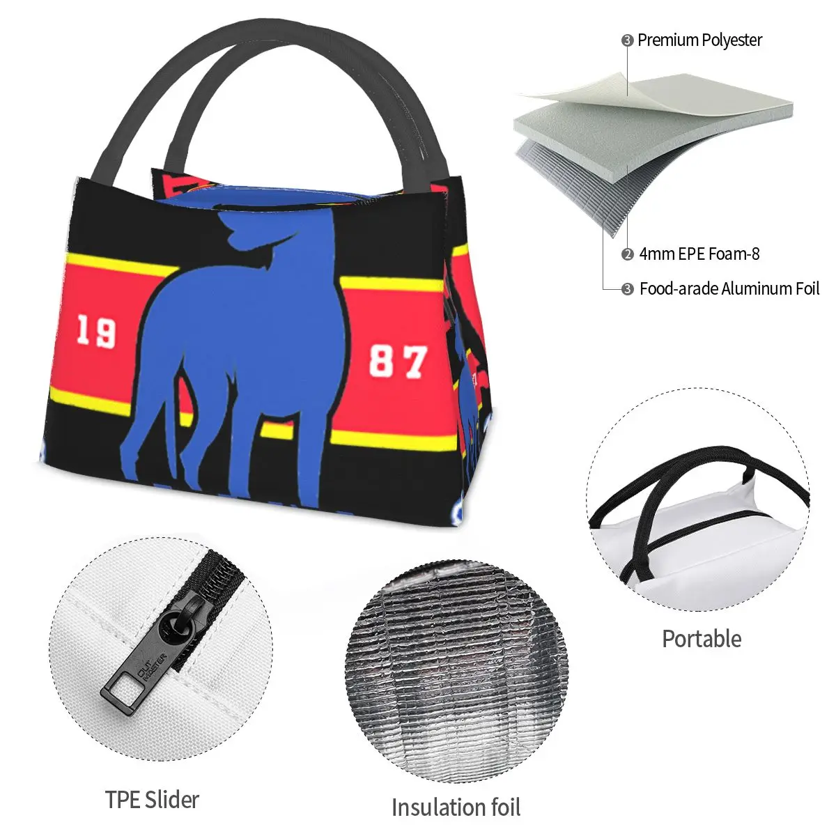 Richmond Athletic Football Club 1987 Portable insulation bag for Cooler Thermal Food Office Pinic Container