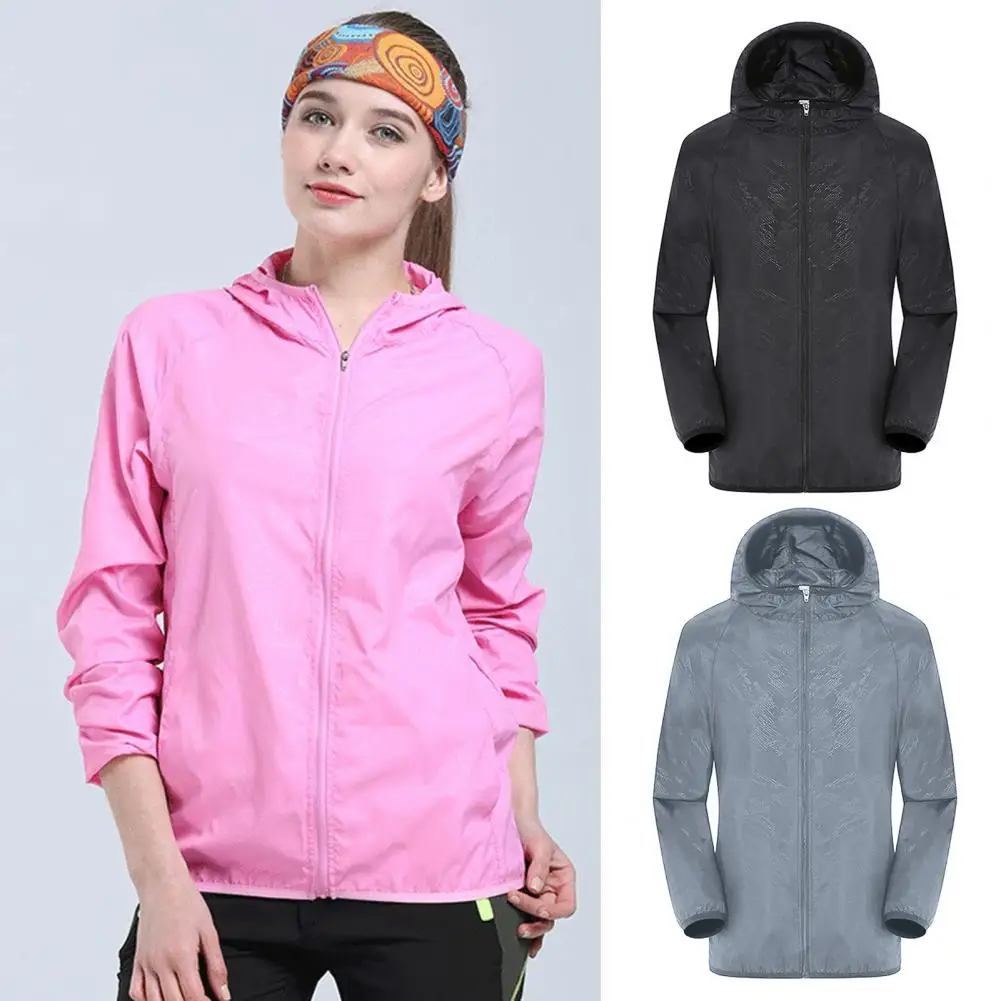 

Outdoor Coat Colorfast Quick Dry Sun Protection Jacket Men Ladies Sun Protection Coat Daily Wear
