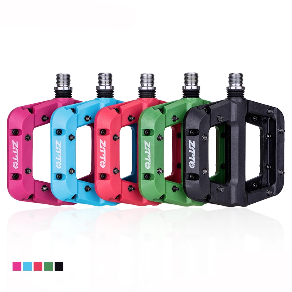 MTB Bike Pedals Non-Slip Mountain Bike Pedals Platform Nylon fiber Bicycle Flat Pedals 9/16 Inch Bicycle Accessories