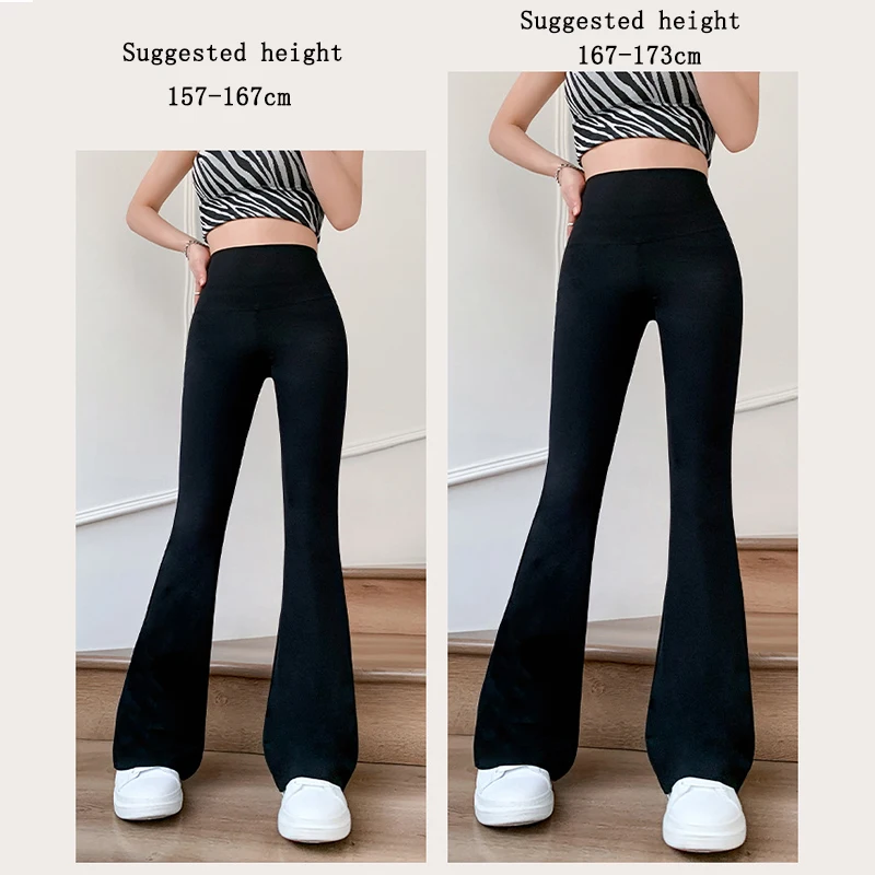 High-Waist Booty-Lifting Flare Pants for Women - Slim Fit, Stretchy, Casual Streetwear Leggings - Image 6
