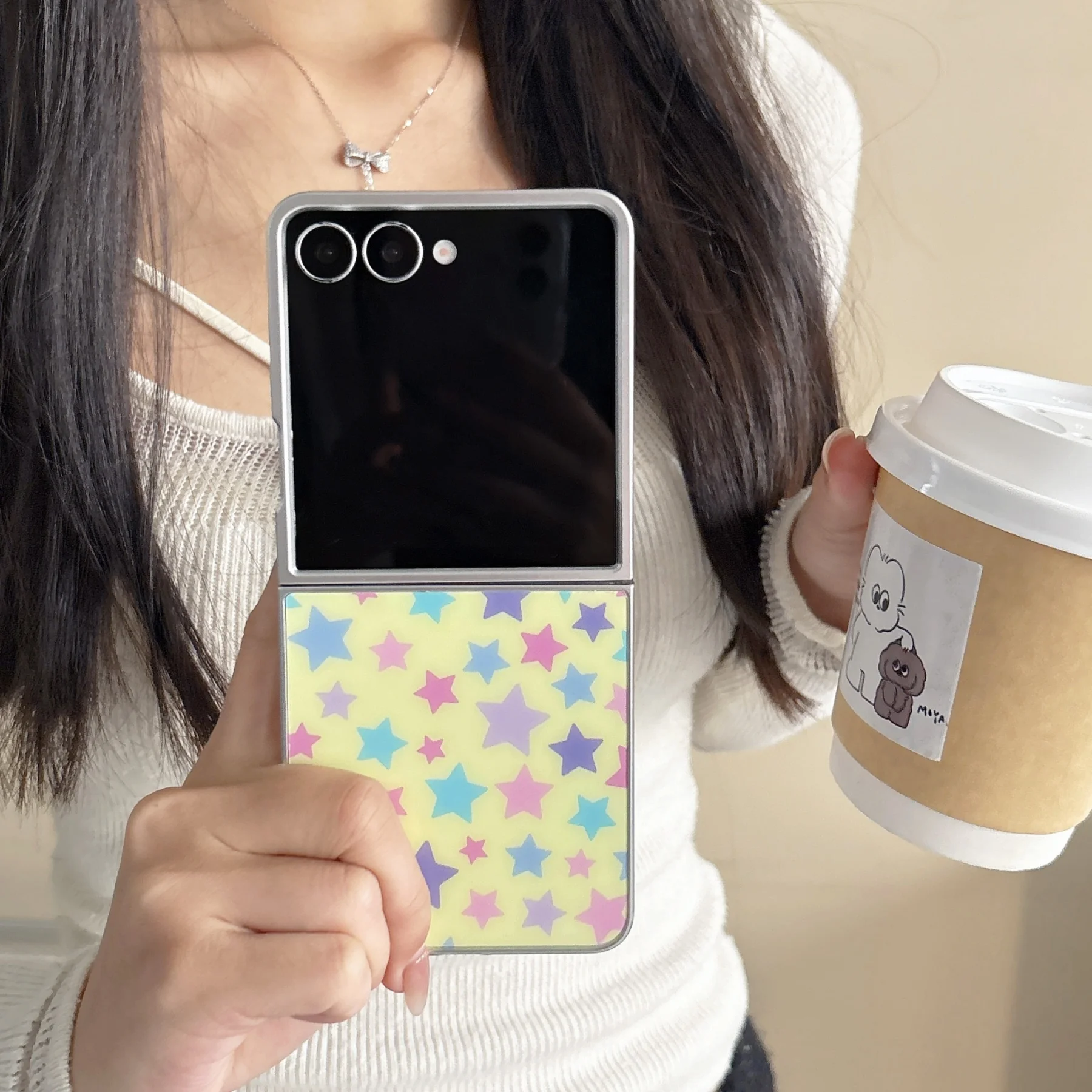 Cute Full-Screen Colorful Stars Shockproof Phone Case