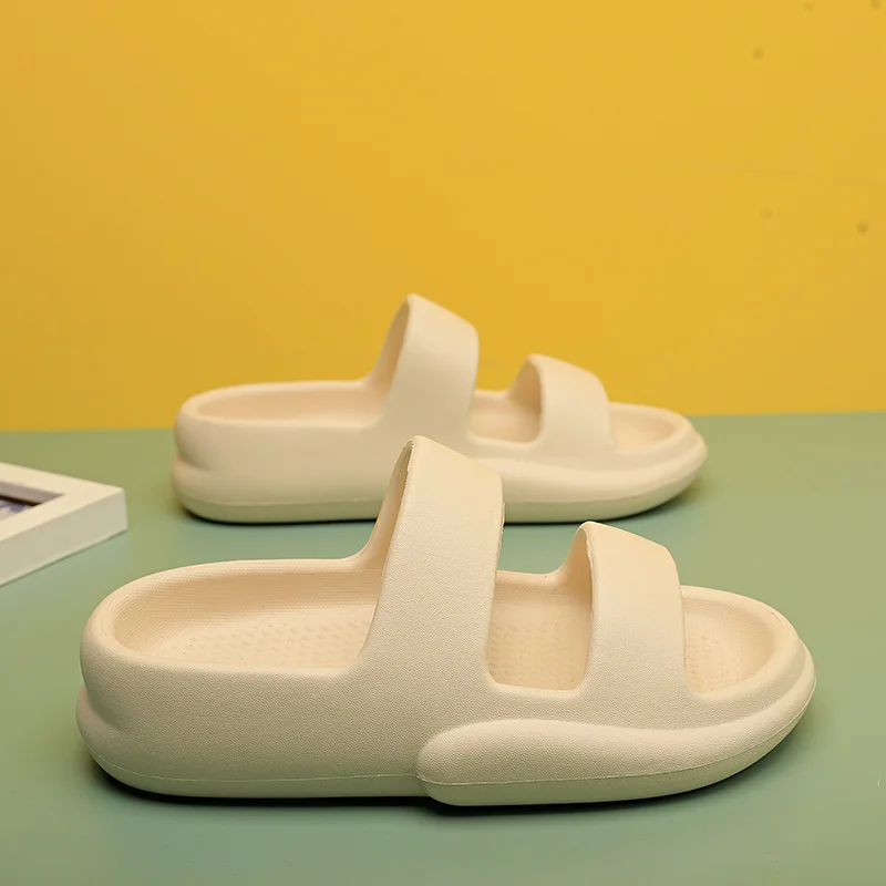 Damtofflor med tjock sula Supermjuka halkfria mjuka skumsliders Slip Comfy tofflor för inomhus utomhus_voghion.com