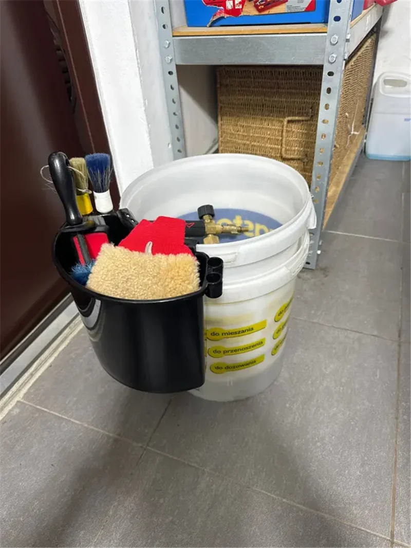 Universal Bucket Organizer Car Detailing Tools Towels Brushes Mitt Fast Easy Storage Kits External Hanging Barrel Wash Bucket