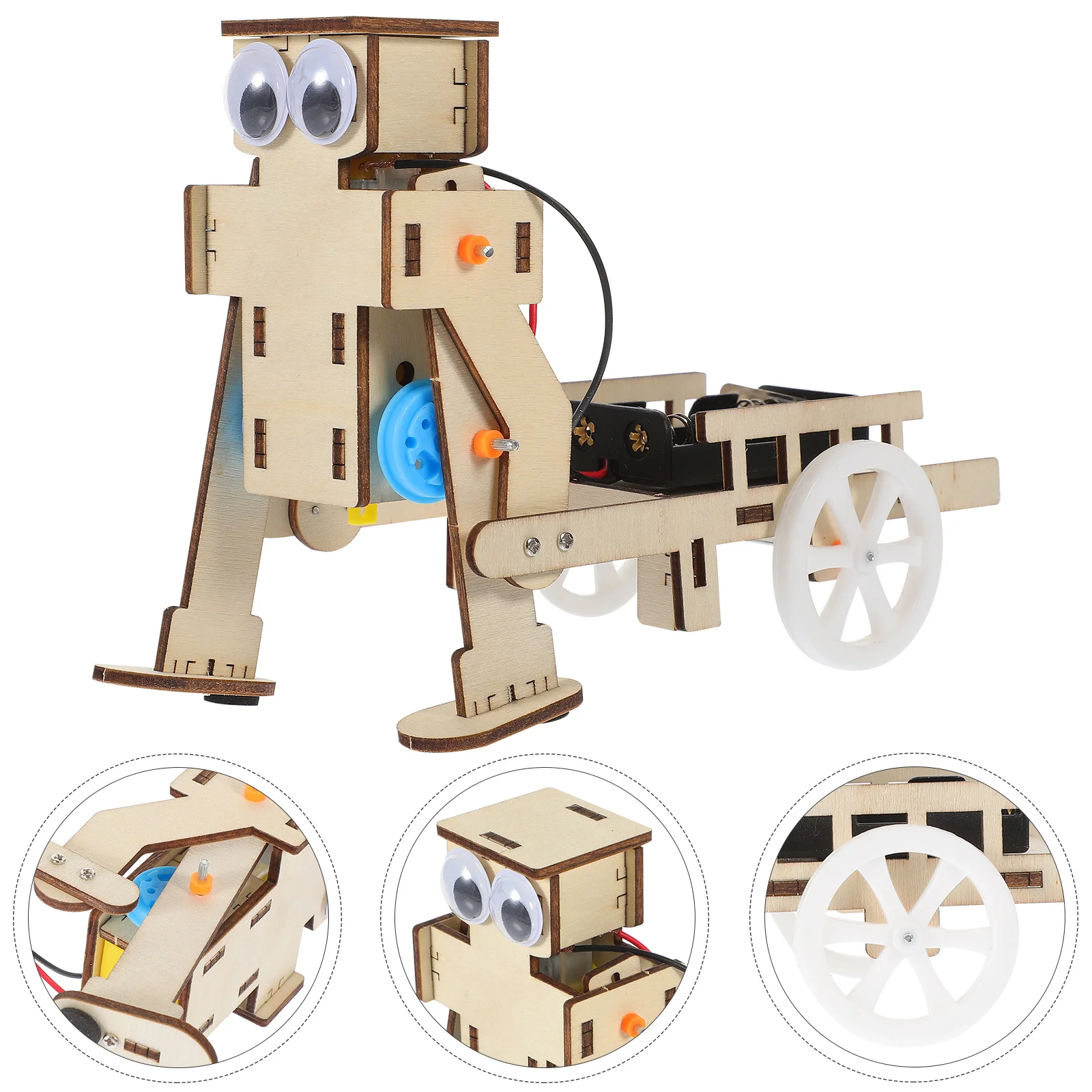 

Robot Kit Toys Science Project For Kids Assembly Puzzle Plastic 3d Wooden Intellectual Student DIY