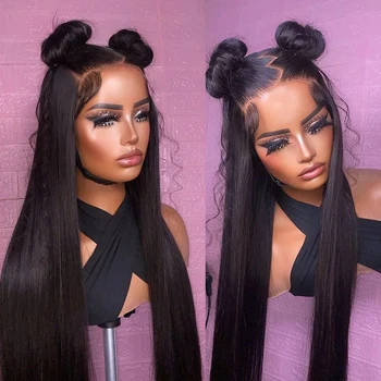 13x6 HD Lace Frontal Human Hair Wig Pre Plucked 13x4 Bone Straight Human Hair Wigs For Woman Glueless Lace Front Wig 1