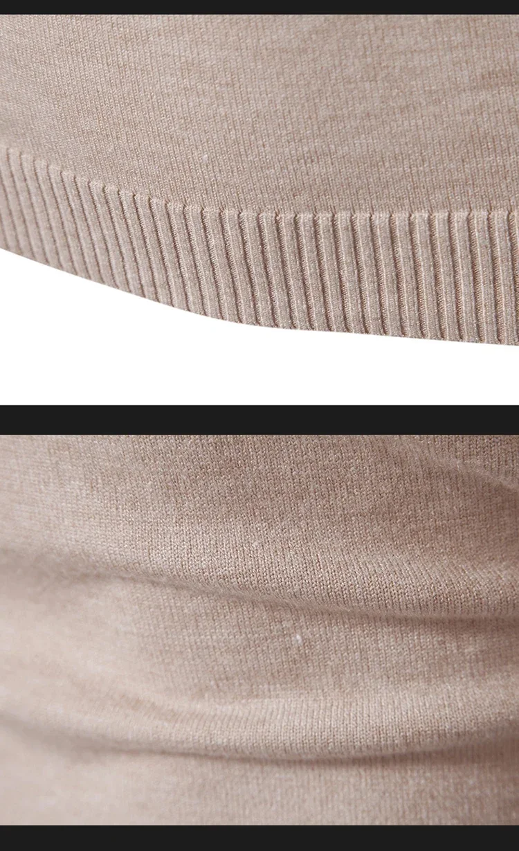 Men's High Neck Sweater  Pullover Knitted Warm Casual Turtleneck Sweatwear  Mens Tops 6