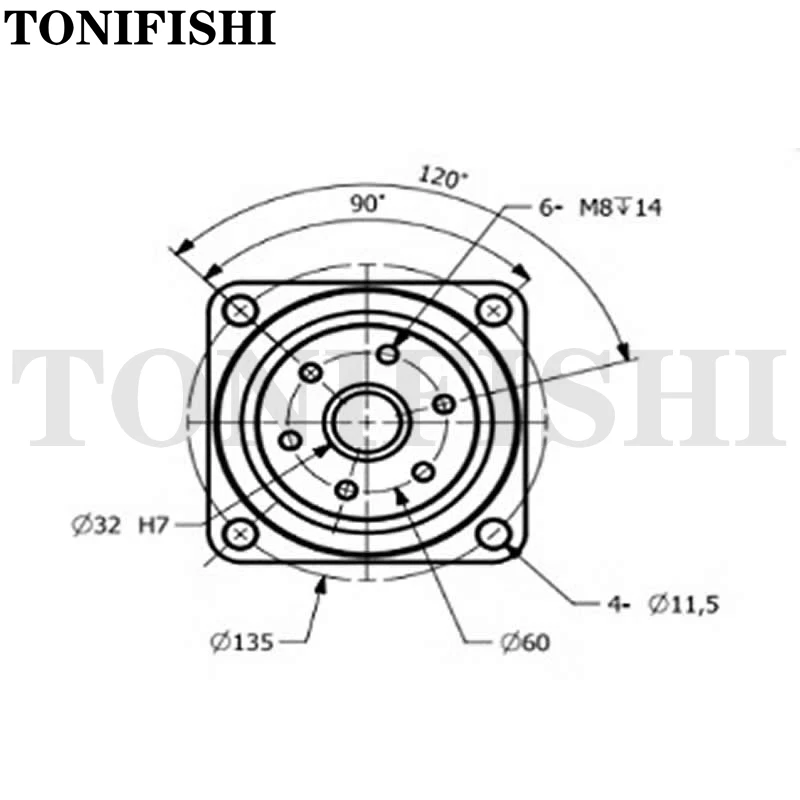 Harmonic Reducer Gearbox Robot Manipulator Waterproof Automation PG32-80 PG32-50 PG32-100