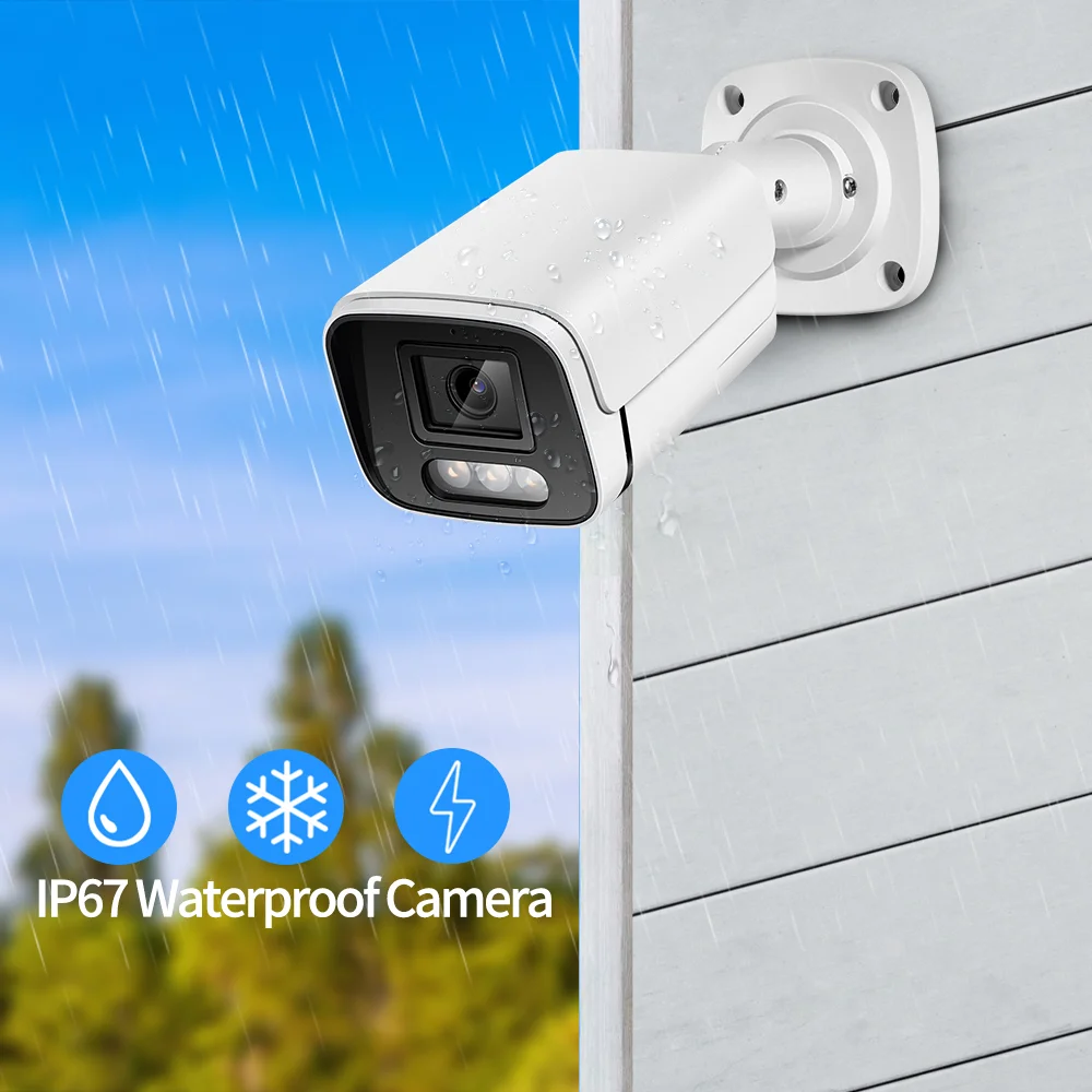 Nový 4K 8MP IP kamera audio outdoorové POE H.265 onvif kov kulka CCTV domácí 4MP barva noc vidění záruka kamera