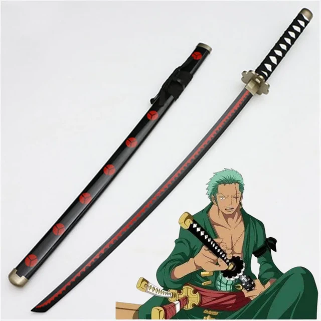 3-pcs Set Roronoa Zoro Swords 104cm Handmade Katana Japanese Anime Cosplay  Sword Shusui Enma Kitetsu Free sword holder and belt - AliExpress