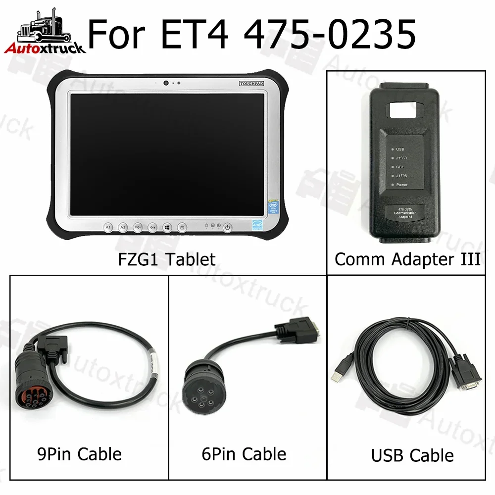 

FZG1 Tablet For ET4 478-0235 Communication Adapter 4 2023ET Truck Excavator For ET4 Diagnostic Tool