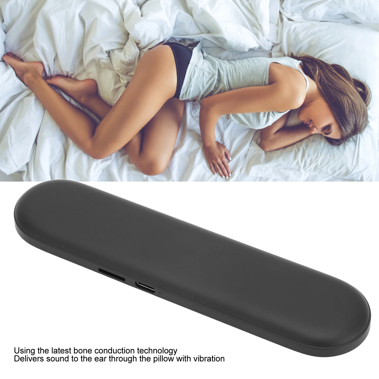 Bluetooth Speaker Portable Speaker Audio Speakers Bluetooth Pillow Speaker Portable Mini Bone Conduction Sleeping Speaker with Stereo Bass for Deep Sleeping Bluetooth