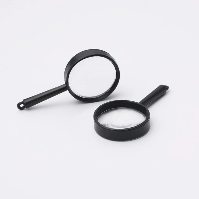 10pcs 5X Plastic Magnifying Glasses Handheld Mini Magnifying Glass Portable  Small Magnifiers for Kids 