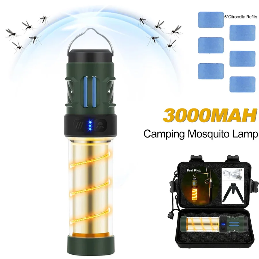 Mosquito Killer Lamp Mosquito Killer Lamp Portable Lantern Camping Tent Mosquito Repellent Large Capacity Lighting Flashlight With Triangle Bracket