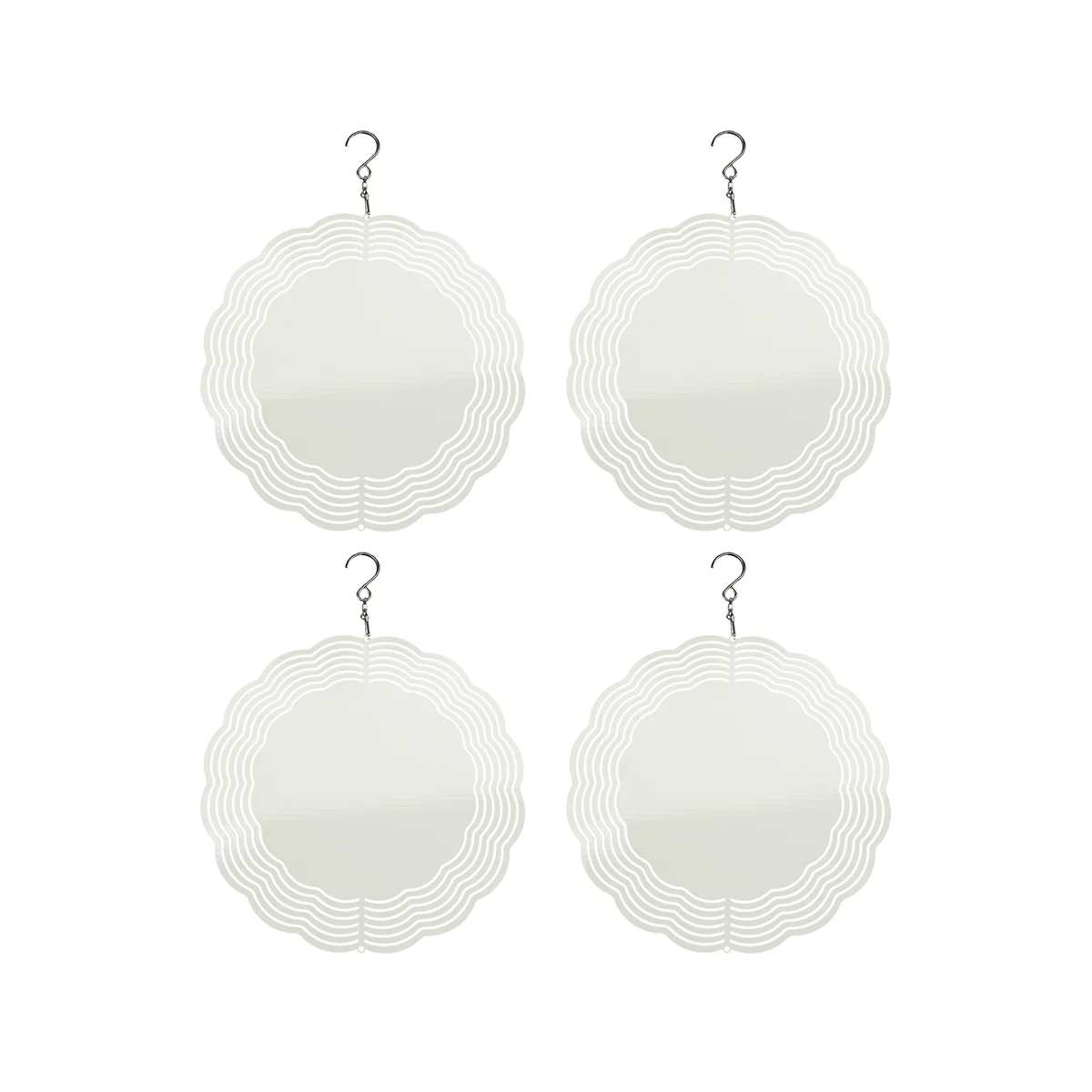 

4Pack Wind Spinner Blanks,Sun Shape 3D Aluminum Wind Powered Kinetic Sculpture,Spinner Trim for Yards&Gardens