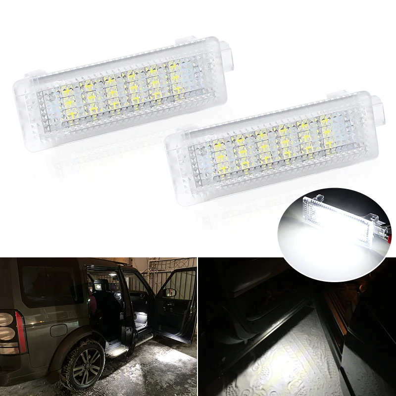 2 шт. SMD белые светодиодные люльки для двери, люльки, лампы для Land Rover Evoque Range Rover 4 Sport Freelander2, белая автомобильная лампа