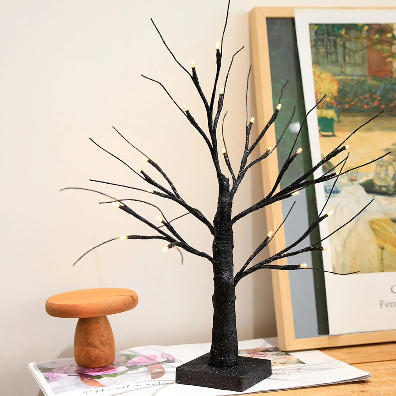 

Halloween Tree Lights Led Tree Lights Decorative Atmosphere Tree Lights (Purple Lights) Home Room Decor Desk Accessories декор