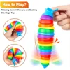 Fidget Slug Toy for children 18cm 3D Colorful Sensory Slug Relieves Fun Decompression Toy Creative Twist Caterpillar Fidget Toys 5