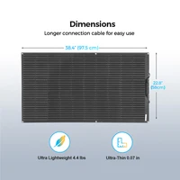 WUZECK 1pcs ~10pcs Panneaux solaires flexibles 100W Panneau Solaire Mono 16.5V Module Photovoltaïque  (100W, 200W, 300W ,400W,500W 1000W)  Alimentation hors réseau pour le camping, la maison VR, le bateau et la 4