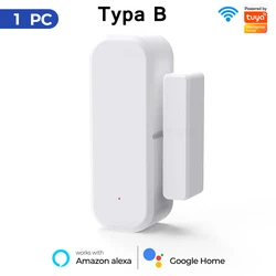 Smart WiFi Door Window Sensor - Home Security Alarm System & Open/Closed Detectors (Type B)