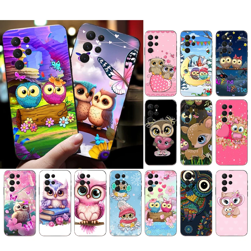 

Cartoon Owl Phone Case For Samsung S23 S22 S21 S20 Ultra S20 S22 S21 S10E S21 S20 FE S10 Plus