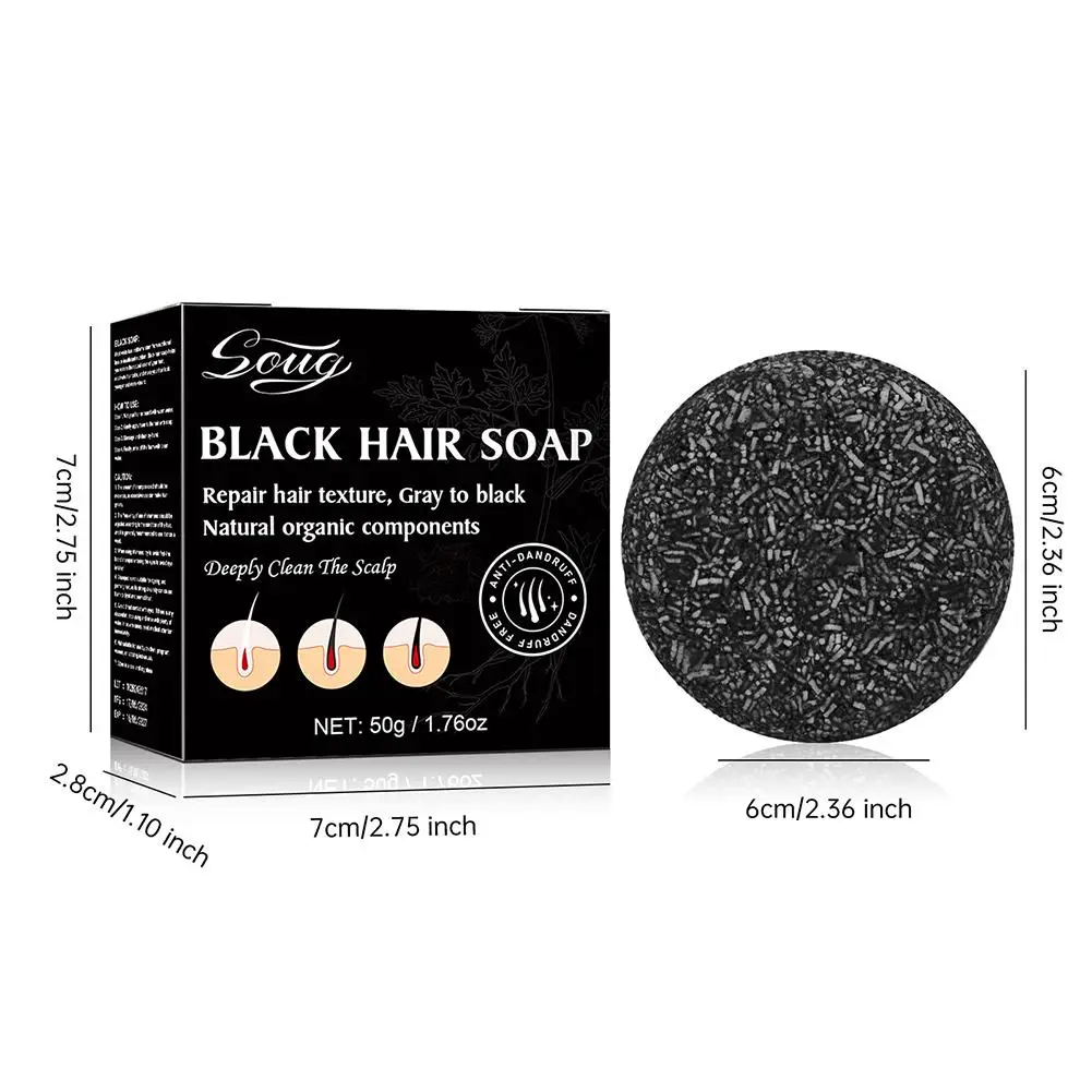 Plant Shampoo Natural Honey Shampoo 50g Polygonum Hair Darkening Shampoo Soap Bar Natural Color White Gray Hair To Black Scalp Treatment Care