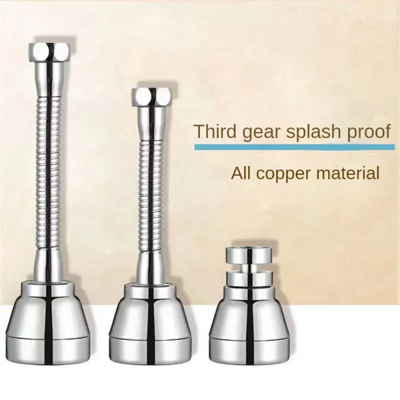 Kitchen Faucet Aerator Universal Extender Copper High Pressured Rotary Extender Filter Splashproof Shower Faucet Bubbler Nozzle