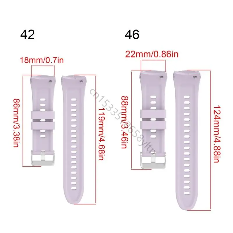 트림 피트 실리콘 시계 밴드 액세서리 없음 알레르기 표면 내열성 42mm 46mm 장치에 이상적 활성 수명 T5EE
