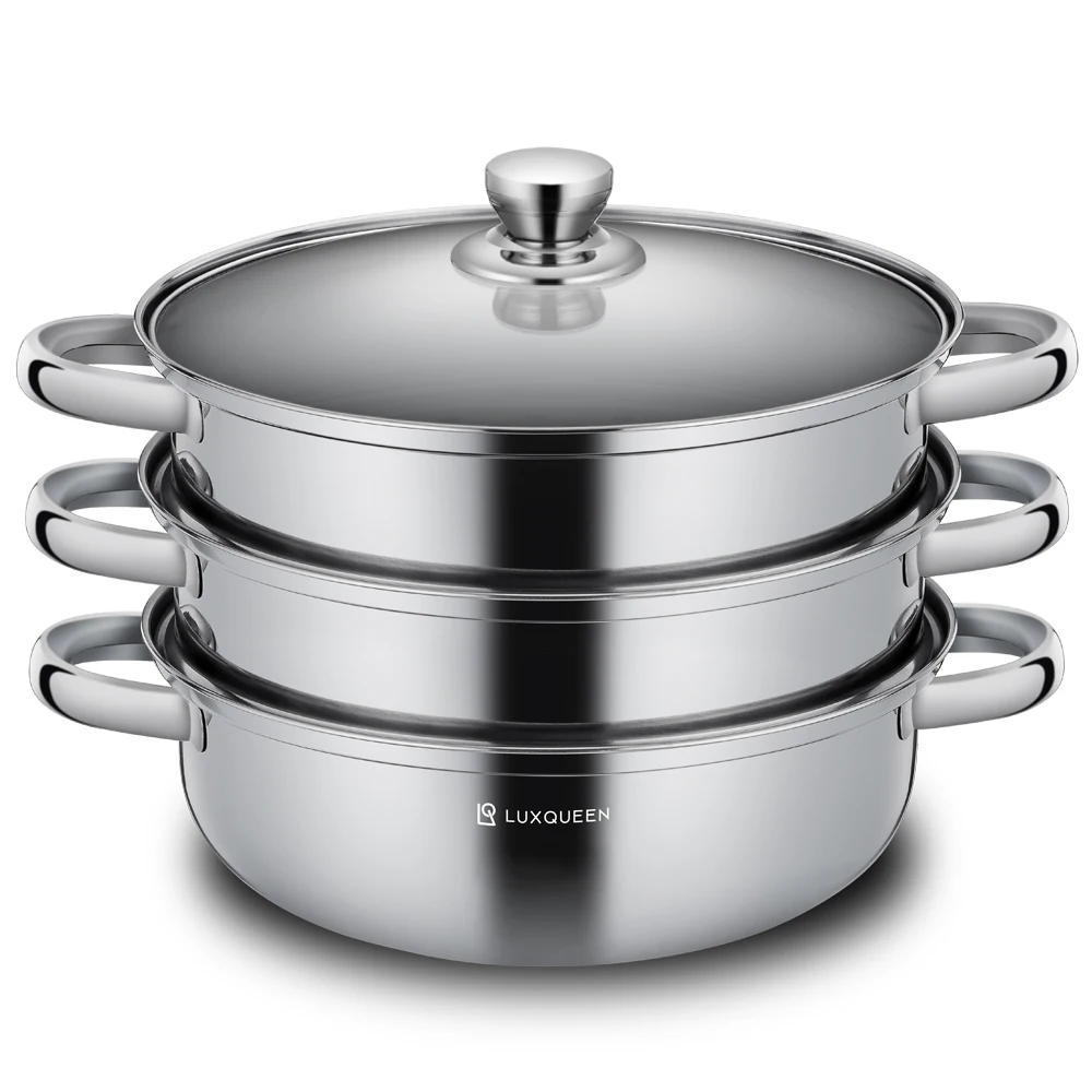sections with steel Empire stainless 1 pot steamer cooker 28cm induction pot steam IH sections drum