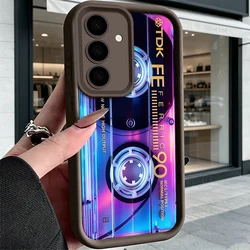 Neon TDK Cassette Tape Phone Case with Enhanced Camera Protection - Galaxy S23+ (Coffee ZQSSTYCTN)