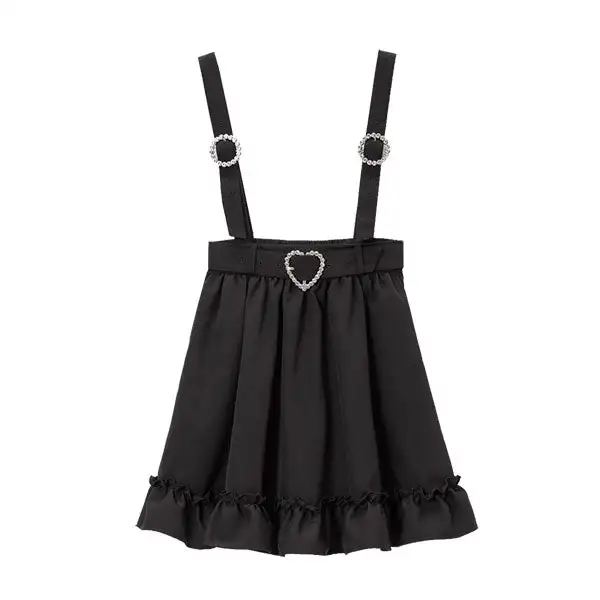 Fashion Rojita Loose Suspender Skirt Women Skirts Solid