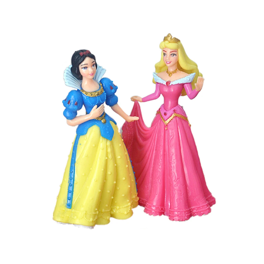 ディズニープリンセスのアクションフィギュア,PVC,白雪姫,シンデレラ 