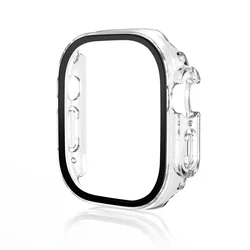 Luxury Tempered Glass Case with Screen Protector for Apple Watch Ultra 49mm (Transparent )