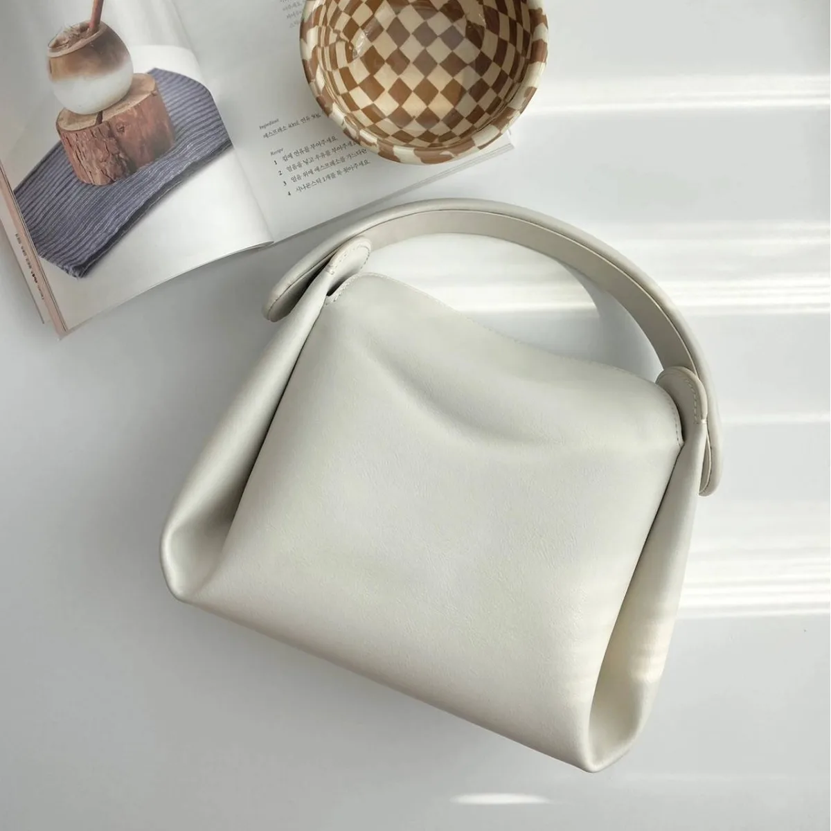 Genuine Single Handbag Women's Leather Shoulder Crossbody Bag Y2k Pillow New High-end Fashion Cowhide Retro Classic Style