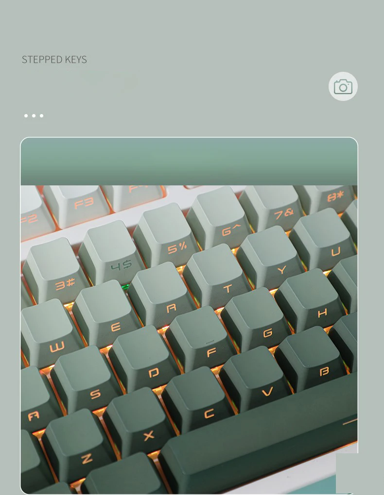 Verde Gradiente Keycaps Perfil Oem Backlit Transparente Seagrass Keycap Pbt Side Print Keycap Algas K61 87 104 Teclado - Imagem 2