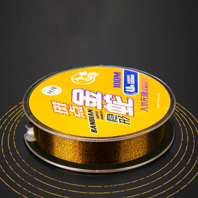 100M Gold Spotted Fishing Line Bionic Invisible Monofilament Nylon Speckle Fluorocarbon Coated Carp  Fishing Line 5