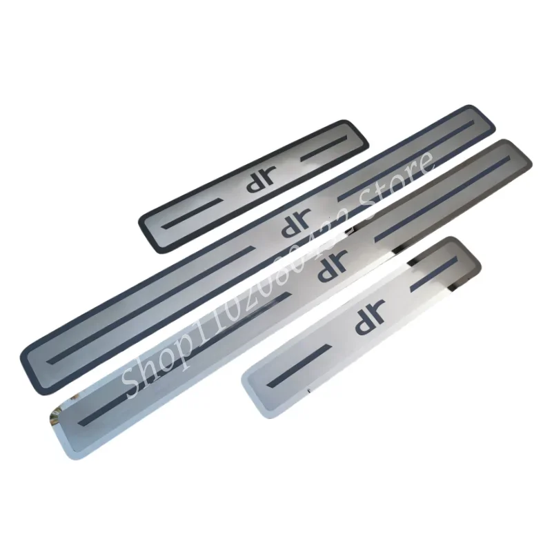 Stainless Steel Auto Door Sill Scuff Plate Anti-Kick Pedal Trim Protect for Chery dr 4.0 dr 5.0 6.0 car door sill scuff plate