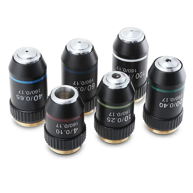 195 Obiettivo Acromatico Ingrandimento 10X, Lente Per Microscopio Ad Alta Potenza, Interfaccia da 20,2 Mm, Viene Fornito con Scatola di Immagazzinaggio, Include Dispositivo a Molla E Dimensioni RMS St