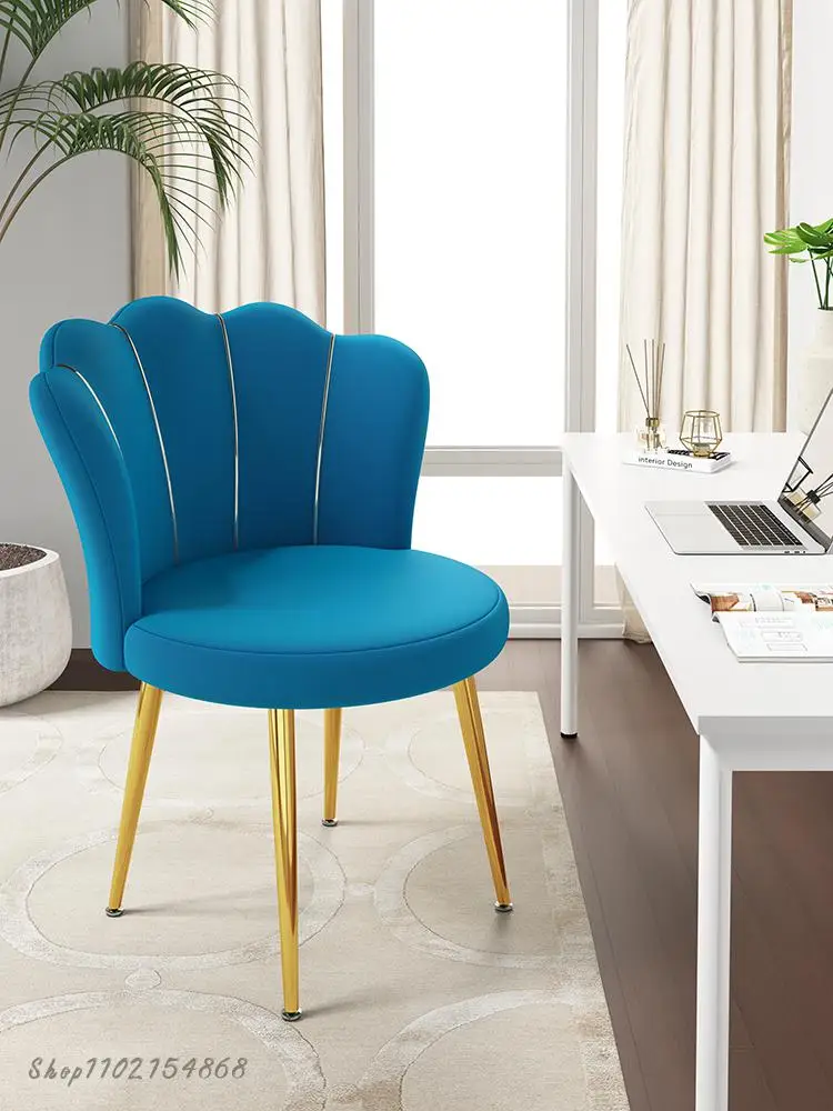 Luxury makeup chair home bedroom makeup chair Girls dormitory makeup stool simple backrest petal chair