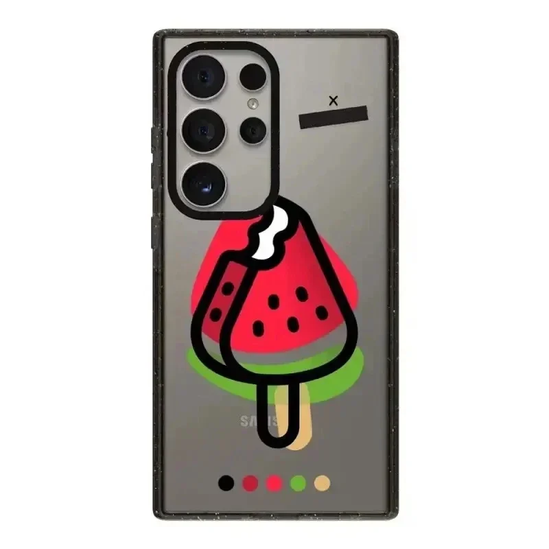 

Watermelon Ice Lolly Acrylic Black Border Case for Samsung Galaxy S22 S23 S24 Ultra S22+ S23+ S24 Plus Shell