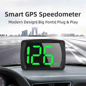 Velocímetro Digital que muestra el velocímetro de velocidad GPS Heads Up Display Pantalla grande HD Pantalla de velocidad precisa HUD para coche Plug and Play 1