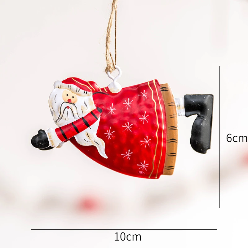 thumbnail image 1 of Adorno colgante de buzón de metal rojo de hierro para árbol de Navidad, cartas para Papá Noel, decoración navideña para el hogar, 1 of 5