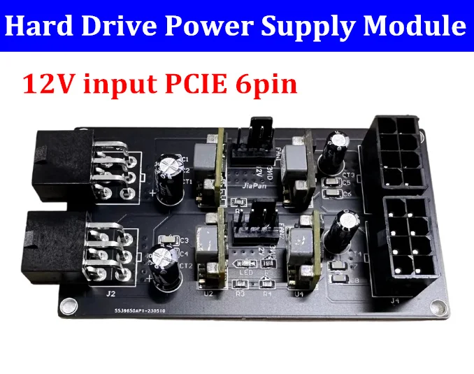 

DC-ATX module multi Hard Disk power supply module 12v to 5v for nas server DC graphics card CPU to Sata HDD power supply Board