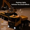 HUINA 1319 New Excavator 9-channel Remote Control Flat Trailer 1:24 Simulation Engineering Car Children's Birthday Gift Toys 4